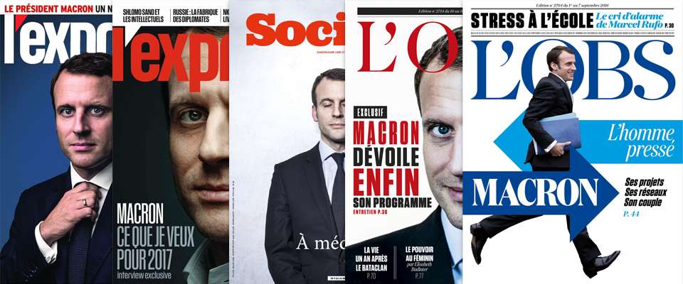 Quelques couvertures pro-Macron